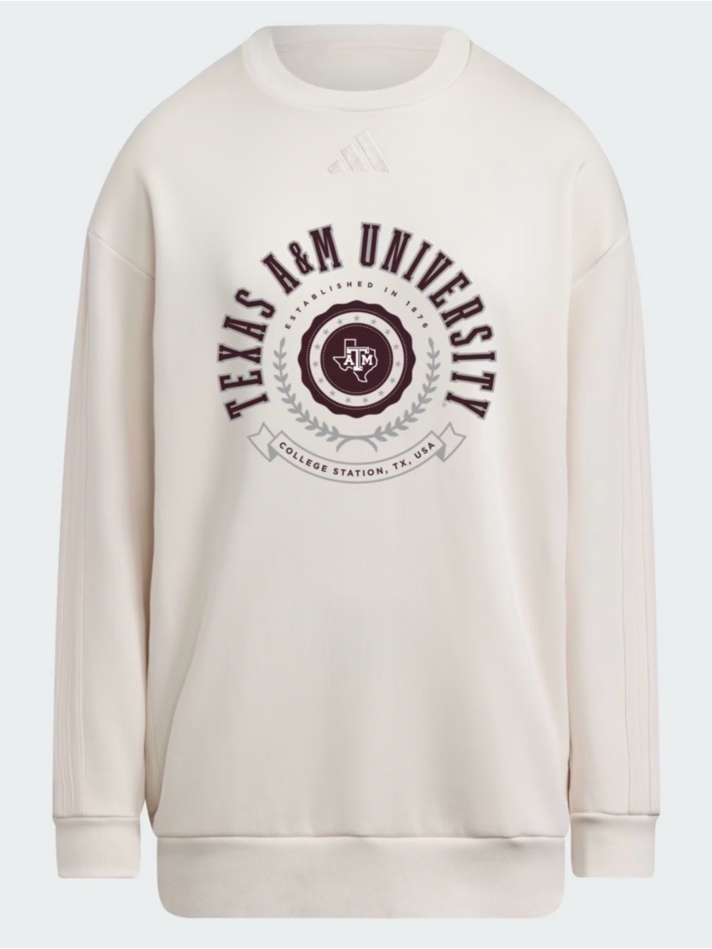 ADIDAS NCAA TEXAS A&M UNIVERSITY LICENSED CREWNECK sz MEDIUM KC4211 NEW SOLD OUT